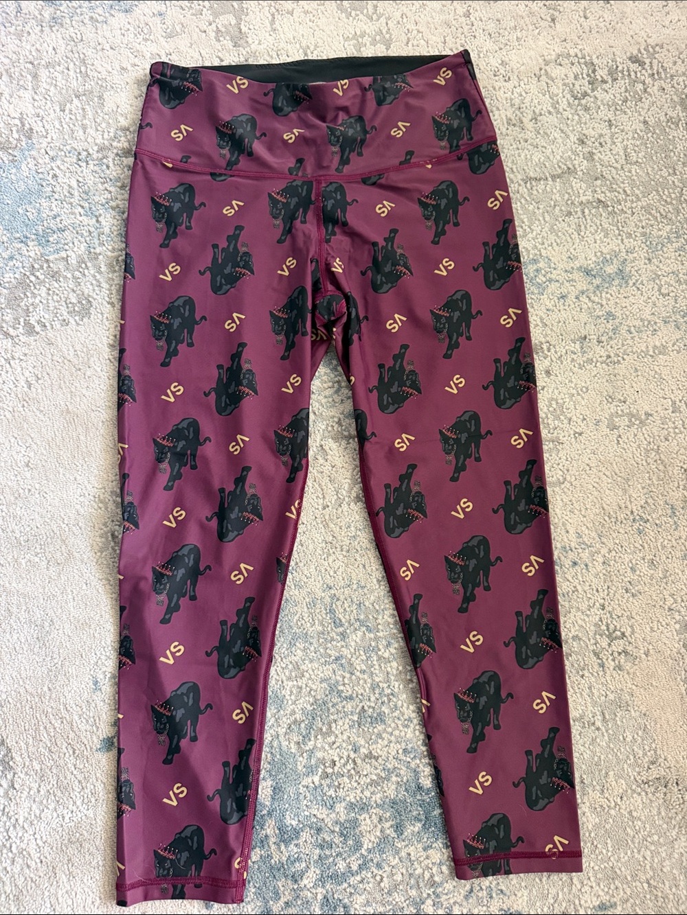 Women’s Burgundy Panther Print Leggings